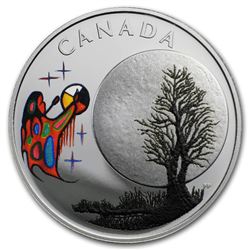 2018 Canada 1/4 oz Silver $3 Thirteen Teachings Freezing Moon