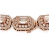 Image 3 : 117.15 ctw Morganite & Diamond Victorian Necklace 14K Rose Gold