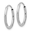 Image 2 : 14k White Gold 14 mm Endless Hoop Earrings