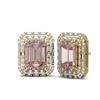 Image 2 : 11.15 ctw Morganite & Diamond Earrings 18K Yellow Gold