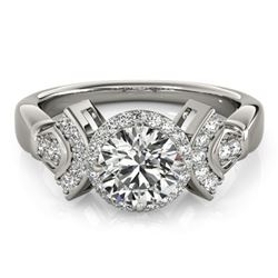 1.56 ctw Certified VS/SI Diamond Halo Ring 18k White Gold