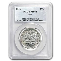 1946 Iowa Centennial Half Dollar MS-64 PCGS
