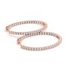 Image 1 : 2.25 ctw Diamond VS/SI 37 MM Hoop Earrings 14k Rose Gold