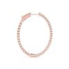 Image 3 : 2.25 ctw Diamond VS/SI 37 MM Hoop Earrings 14k Rose Gold