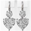 Image 2 : 2.5 ctw Heart Diamond Designer Earrings 18K White Gold
