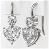 Image 3 : 2.5 ctw Heart Diamond Designer Earrings 18K White Gold