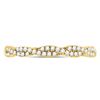 Image 2 : 10kt Yellow Gold Womens Round Diamond Twist Stackable Band Ring 1/4 Cttw