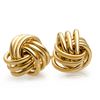 Image 1 : 14k Gold Polished Triple Knot Post Earrings