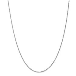 14k White Gold 1.3 mm Heavy-Baby Rope Chain Necklace - 16 in.