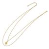 Image 2 : 14k Yellow Gold Diamond-cut Teardrop 2-Strand Necklace - 18 in.