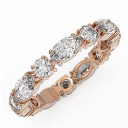 2.73 ctw Marquise Cut Diamond Eternity Ring 18K Rose Gold