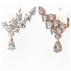Image 3 : 4.34 ctw Pear Diamond Designer Earrings 18K Rose Gold