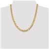 Image 2 : 14k Yellow Gold 8.3 mm Solid Light Flat Cuban Chain - 24 in.
