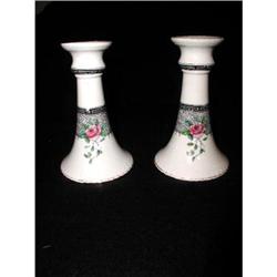 French Porcelain Candleholders Hand Painted #938304