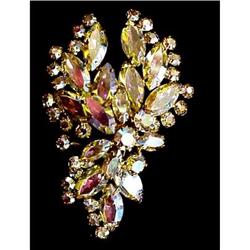 50's Rhinestone Brooch Aurora Borealis #938362