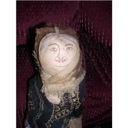 Cloth face bottle doll stamped on bottom #938416