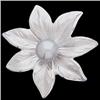 Image 1 : WHITE Gold SLIDE Pendant BLACK PEARL Slide! #938456