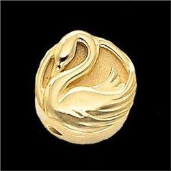 GOLD SLIDE w SWAN for SLIDE BRACELET #938462