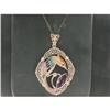 Image 1 : ART NOUVEAU NECKLACE  AMETHYST BIRD Enamel #938471