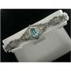 Image 1 : ANTIQUE FILIGREE BRACELET BLUE TOPAZ DIAMONDS #938558