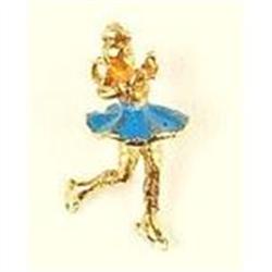 14k GOLD CHARM of Girl ICE SKATER #938567