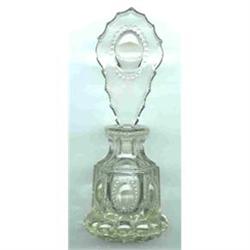 Perfume Glass Heavy Beaded Eye/Oval Stoppered #938656