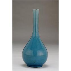 Old Chinese Crackle Turquoise Glazed Long Neck #943451