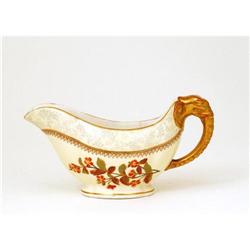 Antique Royal Worcester Gravy Boat Foral #943456