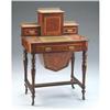Image 1 :  Antique Burl Walnut Ladies Work Table Desk #943499