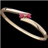 Image 1 : 14k GOLD BRACELET 2 GENUINE RUBYS #949466