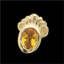 14k Gold YELLOW SAPPHIRE Pendant  #949481
