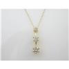 Image 1 : 14k GOLD PENDANT  3 DIAMONDS!   #949487