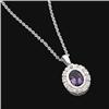 Image 1 : WHITEGOLD NECKLACE  AMETHYST DIAMONDS #949491