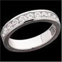 WHITEGOLD  DIAMOND WEDDING  BAND  .75 CTS!  #949505