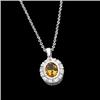 Image 1 : WhiteGold  Pendant CITRINE  w DIAMONDS #949506