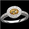 Image 1 : 14K WHITEGOLD RING CITRINE   DIAMONDS #949507