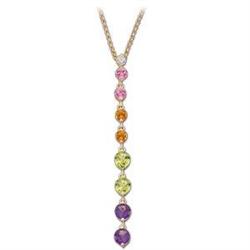 Necklace AMETHYST DIAMOND PERIDOT CITRINE PINK #949511