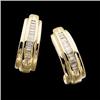 Image 1 : 14k Gold  DIAMOND  Earrings HUGGIE  #949515