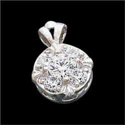 14k White Gold Pendant DIAMONDS .50 CTS! #949517