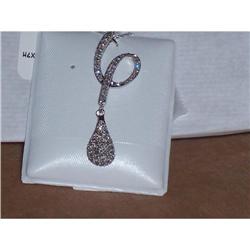 white gold diamond pendant / chain #949544