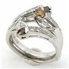Image 1 : Estate Colored Diamond Bridal Wedding Ring Set #949586