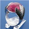 Image 1 : Rodney Rayner Signed Rubellite Diamond Ring #949589