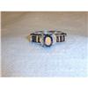 Image 1 : Estate 14K WG Gold Sapphire Diamond Band Ring #949741