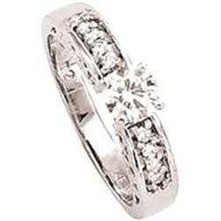 SOLITAIRE 1.24 carat  diamond ring white gold #950174