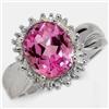 Image 1 : Pink Topaz Diamond Ring #956899