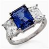 Image 1 : Sapphire Topaz Ring 10K White Gold #956901