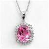 Image 1 : Pink Topaz Diamond Necklace #956902