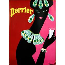 Perrier Necklace poster by Villemot 1980 #956910