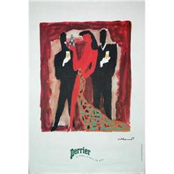 Perrier E'au poster by Villemot 1970 #956912