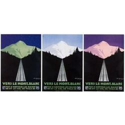 Vers Le Mont Blanc Dorival Ski Poster c1930 3 #956932